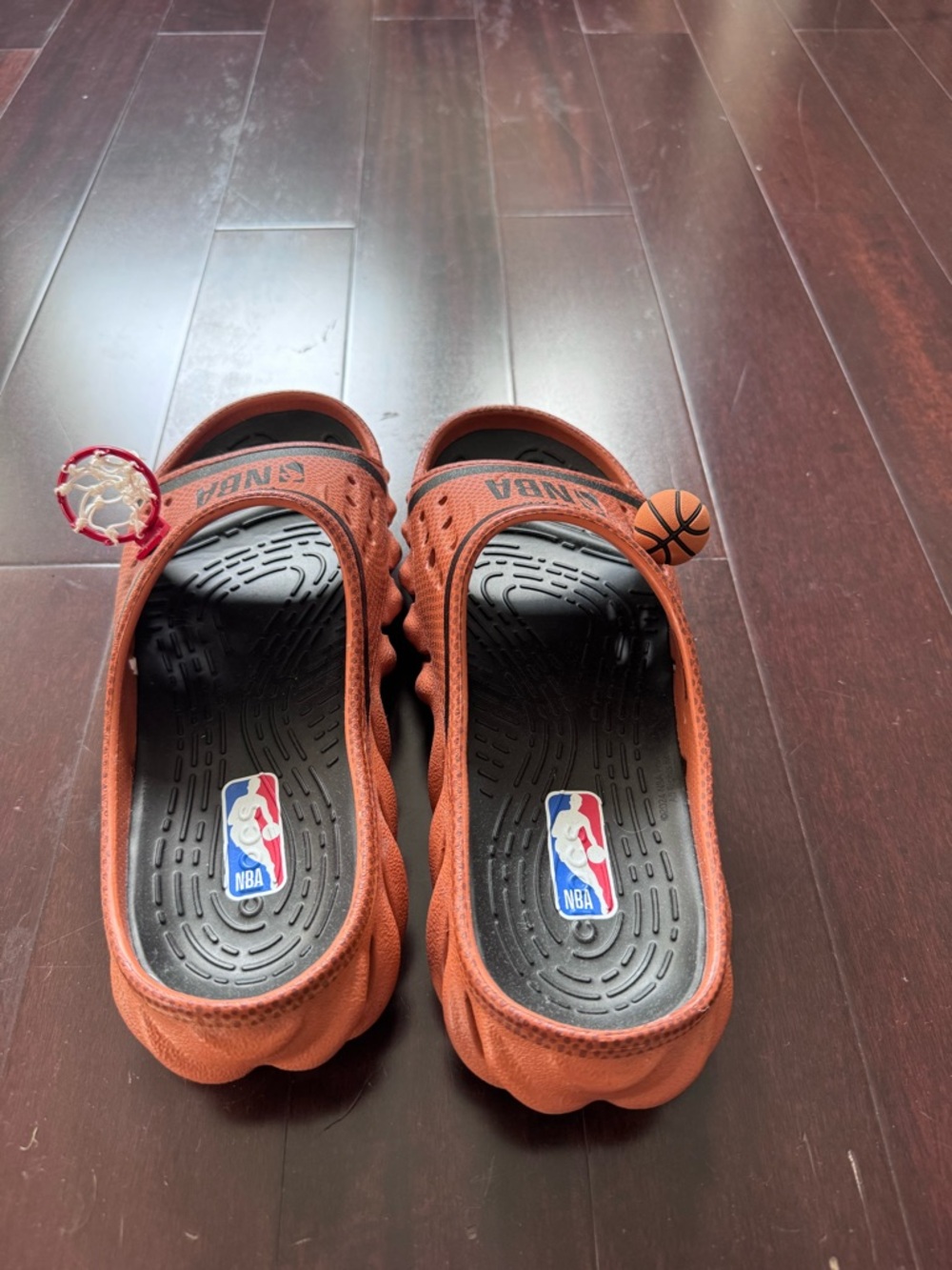 CROCS NBA Men’s Basketball Slide Sandals in Orange - Picture 3 of 5